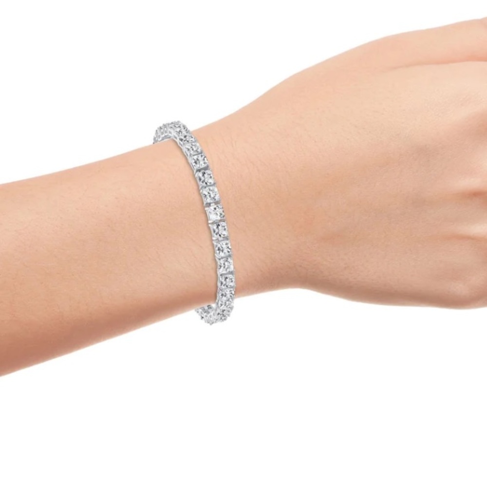 Tennis Bracelet 14k gold plated 4mm 8 inches - Picture 2 of 13